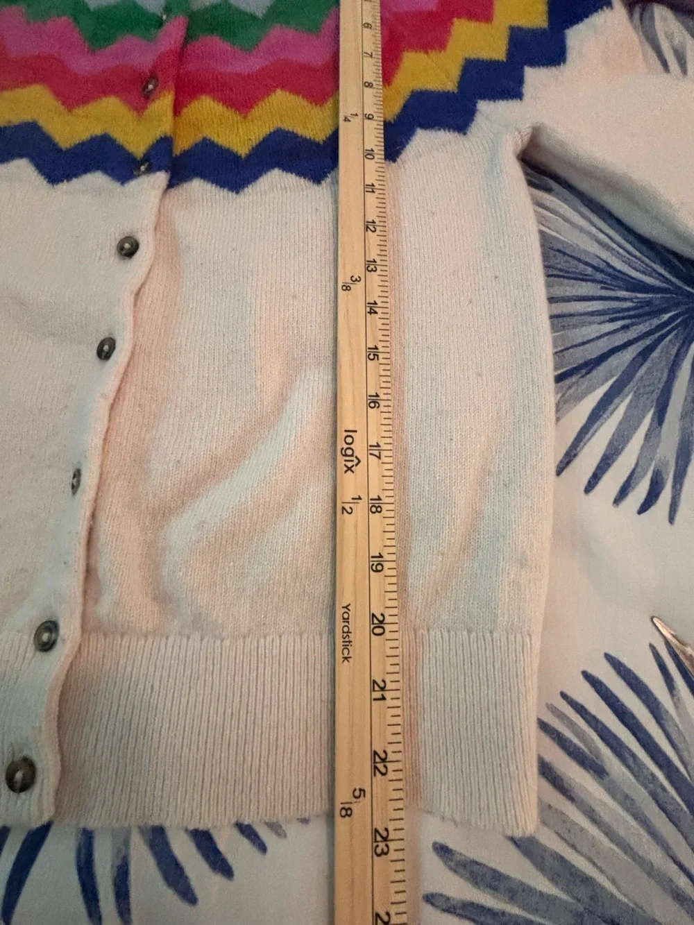 Boden Wool Rothesay Chevron Women’s Multi Color Cardigan M - Picture 6 of 7